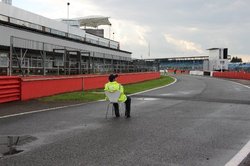 Guarding the GP pit lane Guarding the GP pit lane