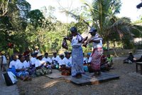 Local villagers dancing