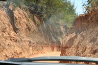 Track through the red canyon