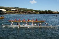 Dragon boat racing at the Tapati Festival