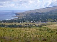 Looking down on Hanga Roa