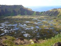 Rano Kau volcano crater