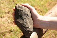 tool used to carve the moai