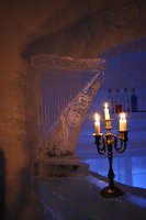 Candelabra on ice bar