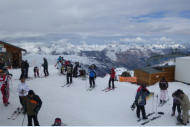 Top of Mount Saulire with Courcheval valley 2011