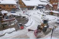 Meribel centre snow clearing 2013